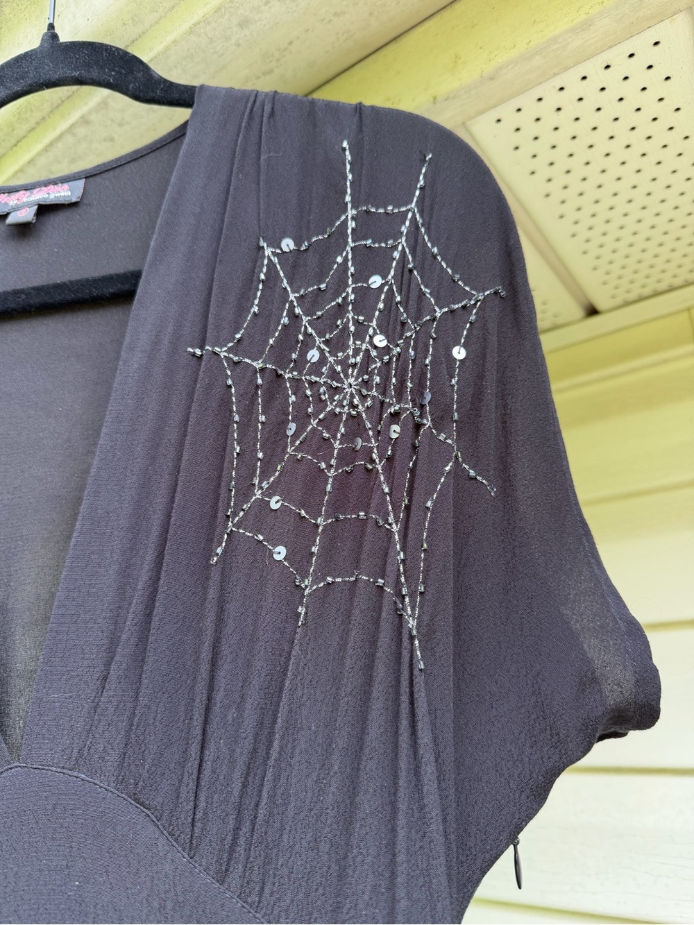 Trashy diva Charlotte’s web Maxi Dress with Spiderweb Embroidery size 6 - Picture 5 of 6